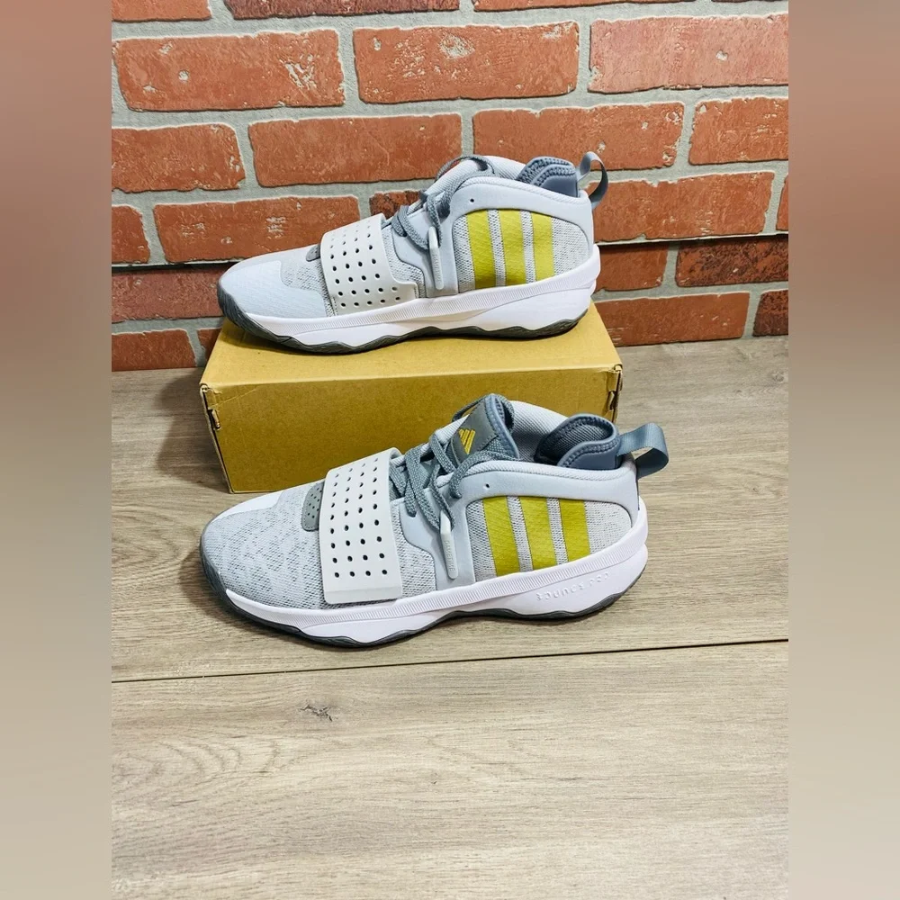 adidas Dame Basketball Shoe Men's Light Gray/Gold New without Box size 11 - Picture 1 of 16